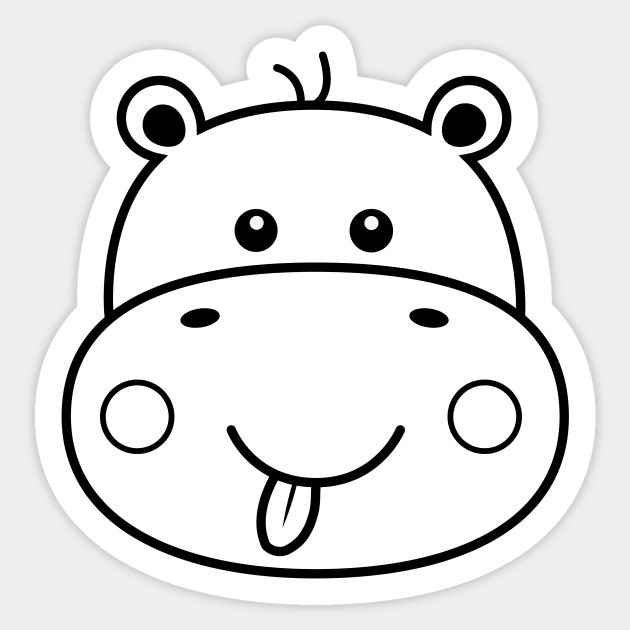 Hippo Sticker by samshirts